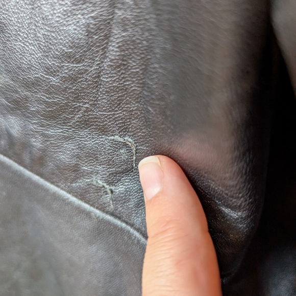 Braemar 80s Vintage Black Leather Feminine Biker Jacket Womens Small - Picture 11 of 13